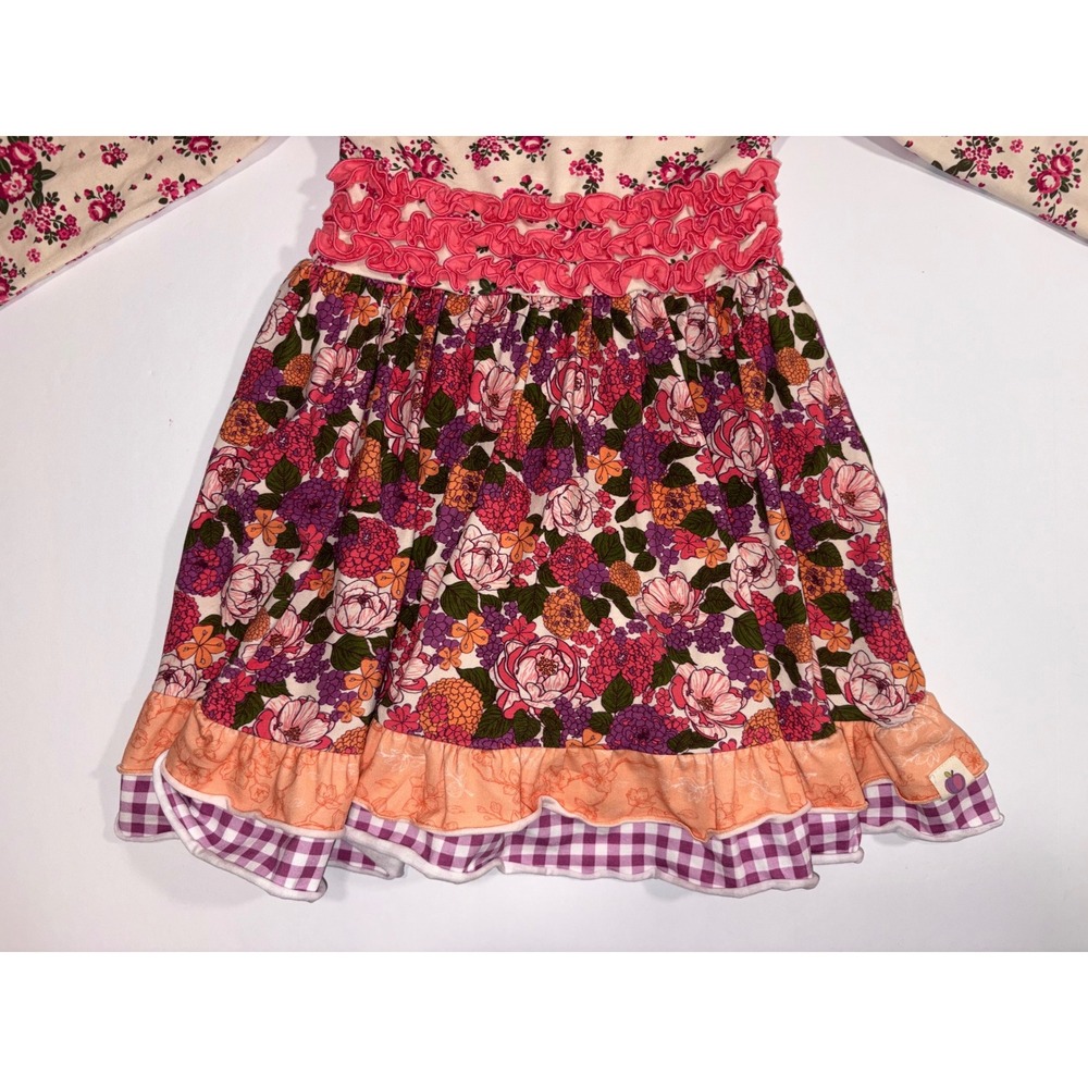 Cheeky Plum Clothing Floral‎ Ruffle Dress Girls Size 4T Long Sleeve - Picture 3 of 8